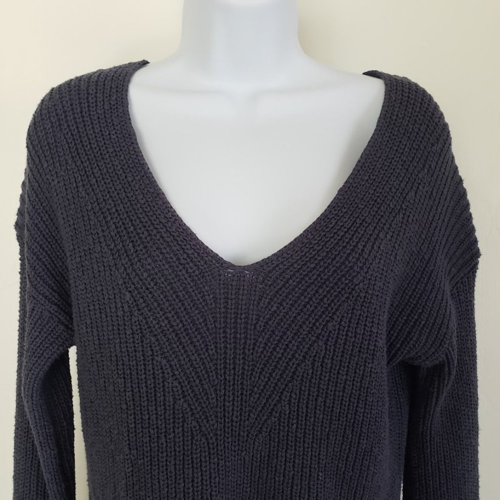 Madewell Womens Sweater XXS Navy Blue Pullover V-neck Cotton Long Sleeve NEW - Picture 6 of 12
